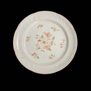Country Ware Peachwood Stoneware Salad Plates Set of 2 Floral Japan